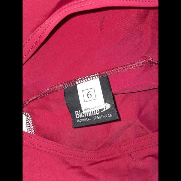 BIEMME Cycling Bib Shorts Red White‎ Size 6 Made in Italy - Picture 3 of 11